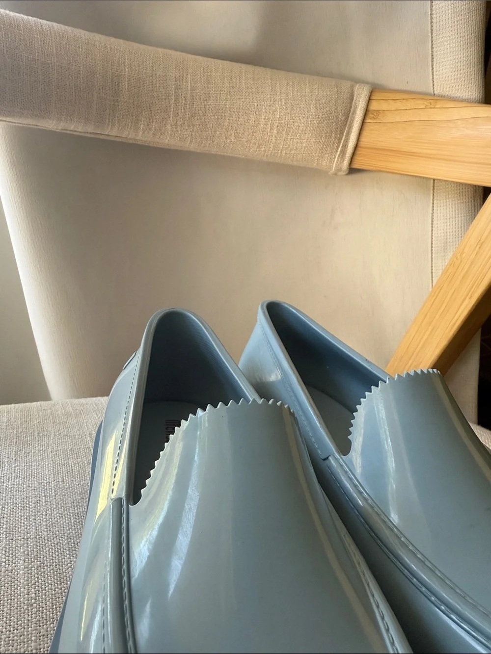 Melissa Royal Platform Loafer Powder Blue Chunky Lug Sole RARE!!